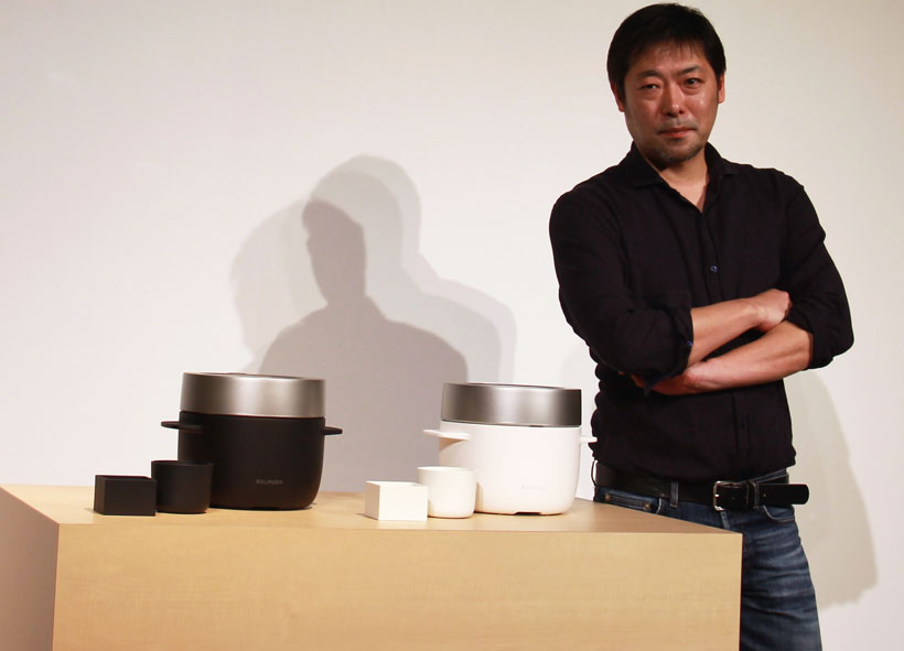 ↑BALMUDA The Gohanとバルミューダの寺尾 玄社長