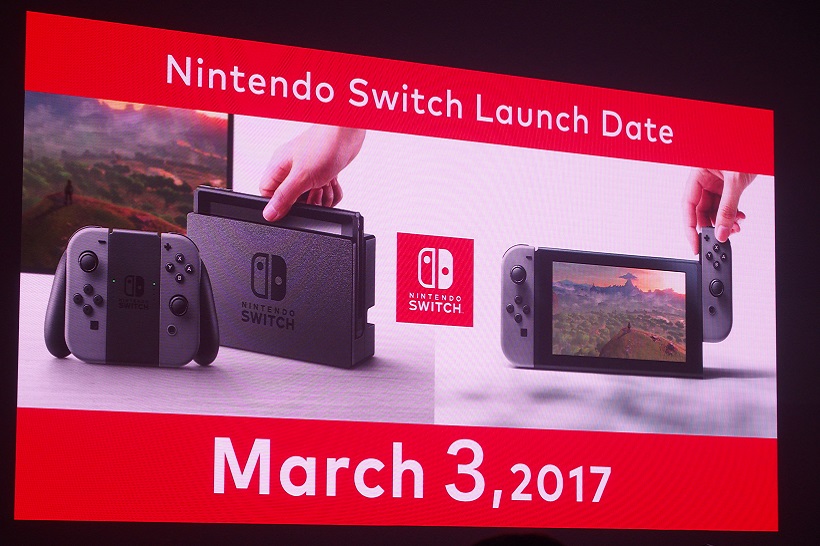 ↑Nintendo Switchの発売日は3月3日