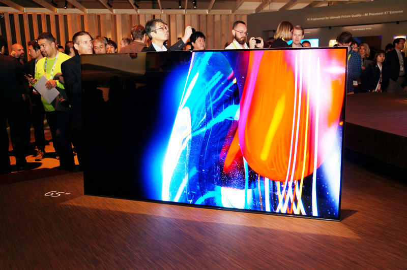↑ソニーの有機ELテレビ“ブラビア”「A1E」シリーズ