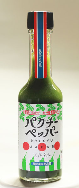 原材料名:パクチー、醸造酢、唐辛子、水飴、食塩、パン酵母粉末/香料、増粘多糖類