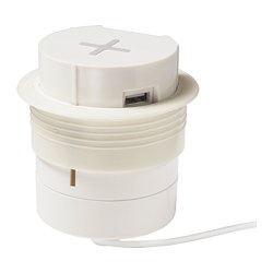 ↑JYSSEN/ワイヤレス充電器／3000円　●サイズ：φ90×H100㎜