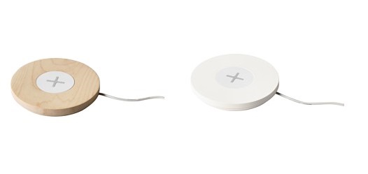 ↑NORDMARKE/ワイヤレス充電パッド（シングル）／各4999円 サイズ：φ20×W130㎜　カラー：ホワイト、バーチ