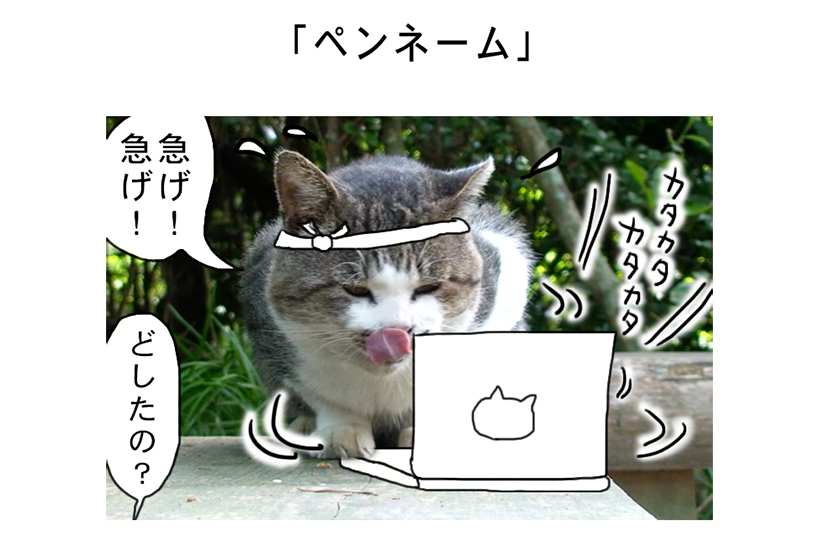 連載マンガ「田代島便り 出張版」 第35回「ペンネーム」