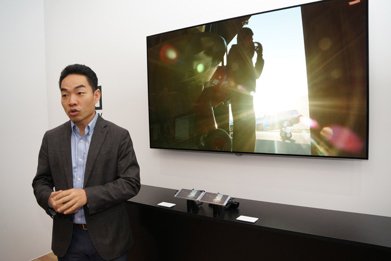 ドルビー・ラボラトリーズのプライベートセミナーにて、スマホ向けのDolby Visionの技術的な特徴について語るTaeho Ho氏