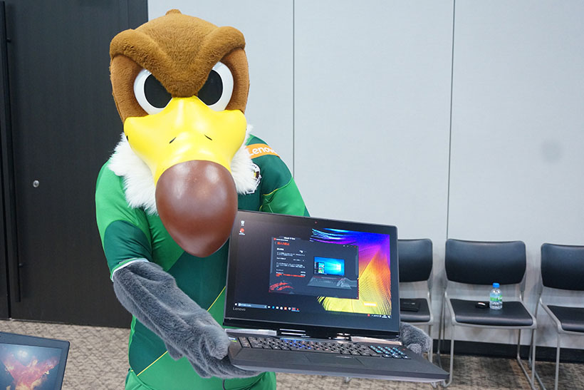 ↑同チームのマスコット「ヴェルディくん」もゲーム好きとのこと