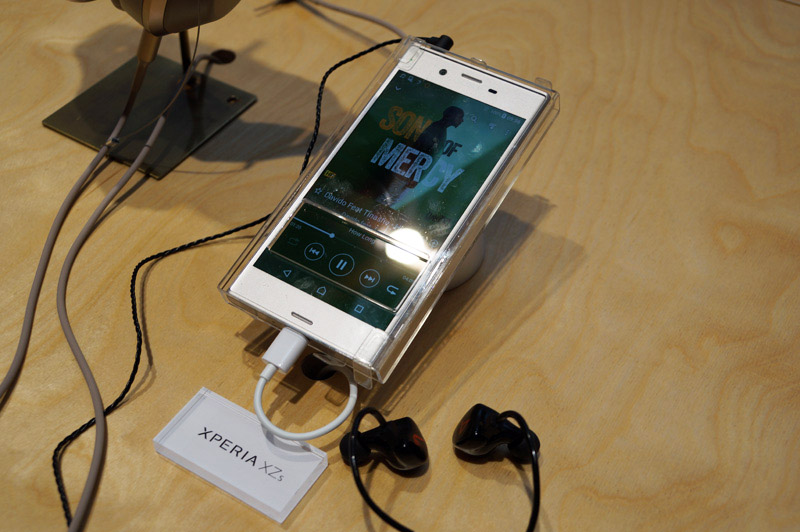 ↑試聴したのは兄弟モデルの「Xperia XZs」