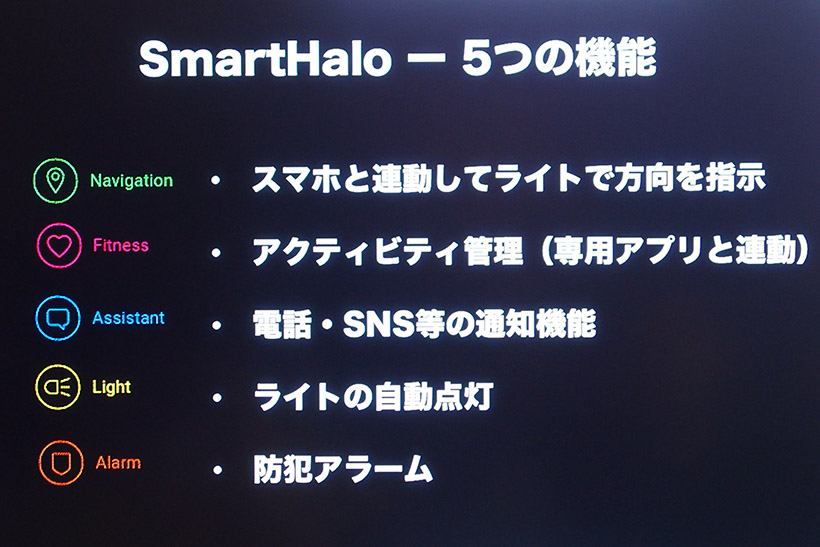↑5つの機能を搭載