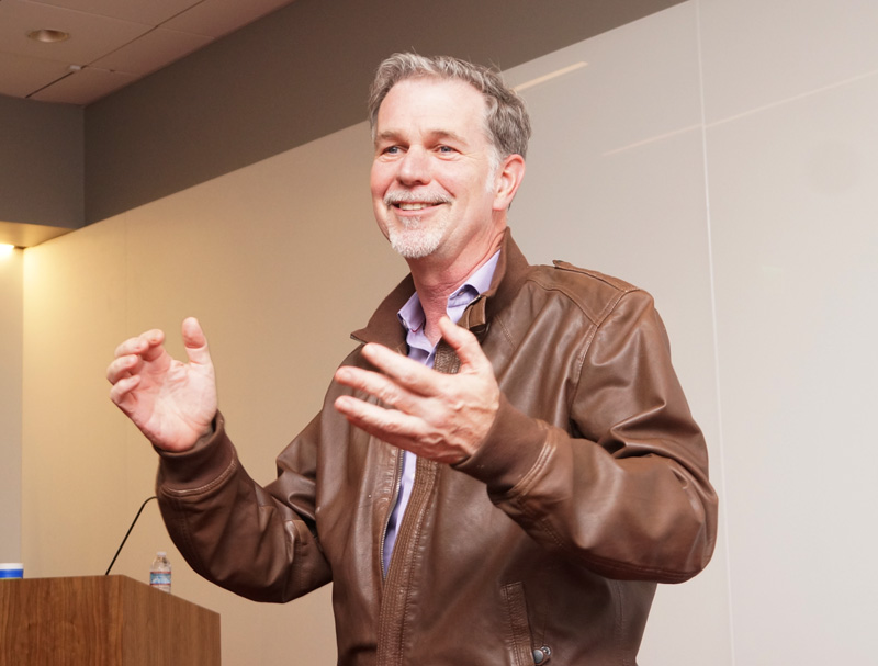 ↑NetflixのCEO　リード・ヘイスティングス氏