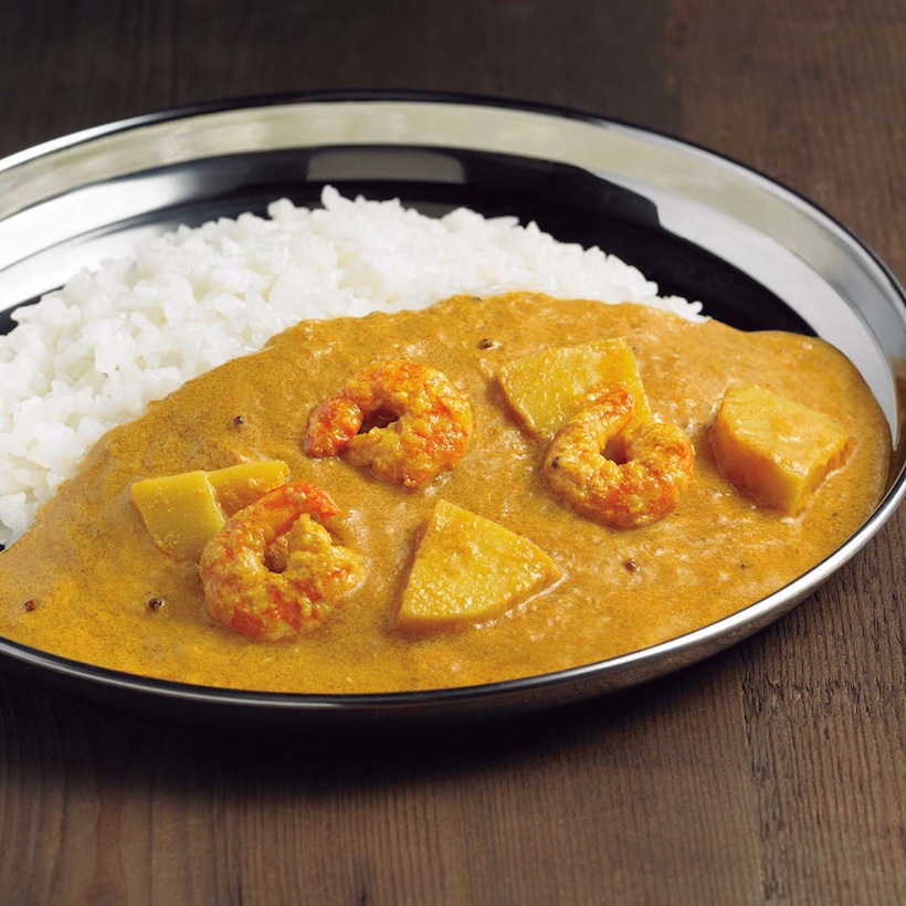 ↑プリプリの海老入りシーフードカレー