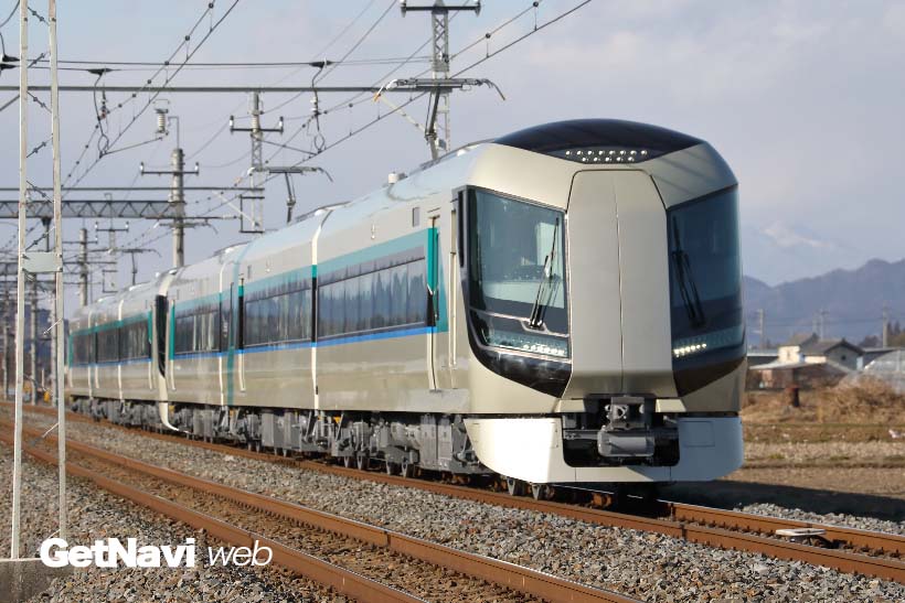 ↑東武日光線を中心に試運転が続けられる500系リバティ。前部の貫通扉部が大きな特徴となっている