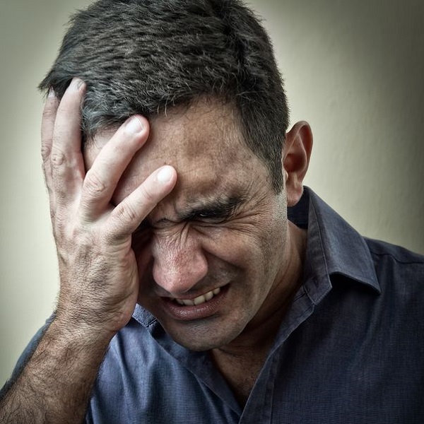 11116410 - grunge image of a man in pain