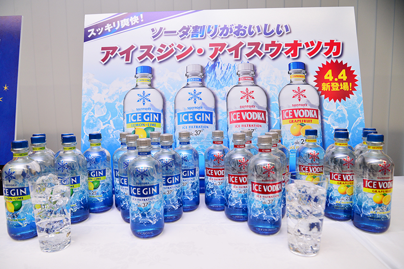 ↑お酒全体では、ジンが世界的なトレンドとなっています。そんな背景もあり、同社ではアイスジン、アイスウォッカもリニューアル