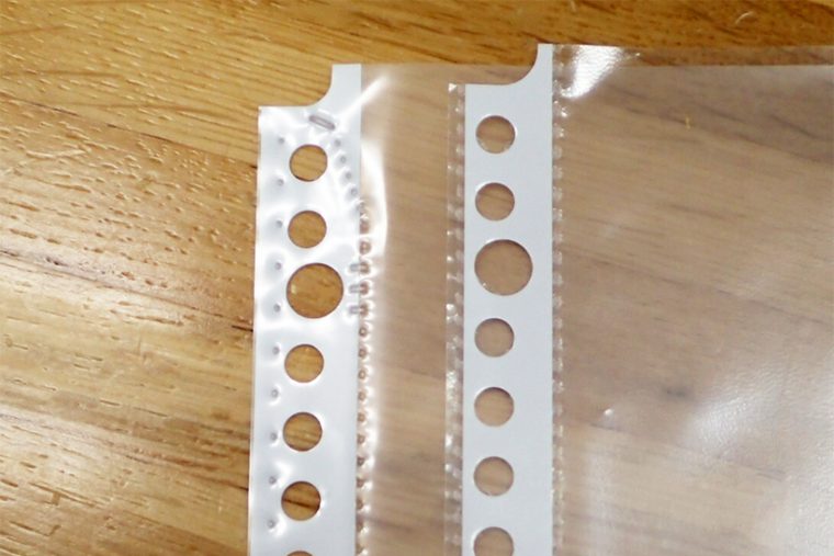 ↑従来品(右側)との比較。穴周りの溶着が明らかにがっちりと着いている