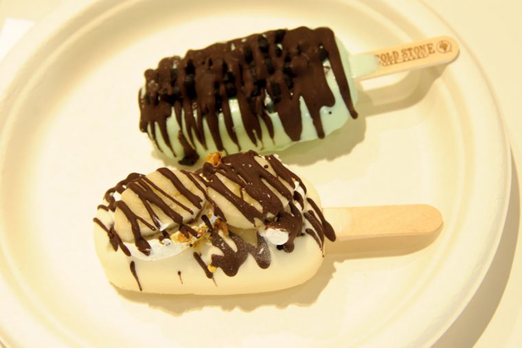 ↑チョコバナナナッツ(手前、???円)、チョコミントクッキー(380円)
