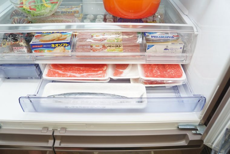 ↑冷蔵室下部にある「氷点下ストッカーD」