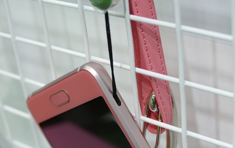 ↑ストラップホールも備える（ストラップは別売）