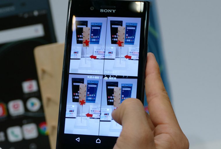 ↑先読み撮影では、被写体の動きを感知するとシャッター前の4フレームを自動で保存。後からベストショットを選択できる