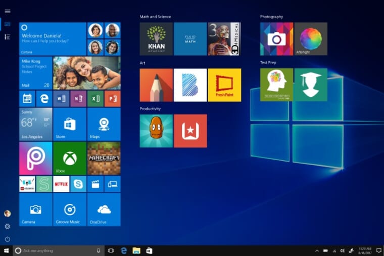 ↑Windows 10 S