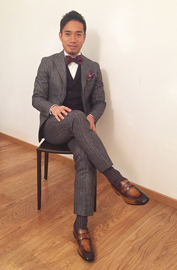 スーツは基本すべてオーダー。長友さんが何より大切にしているのはサイズ感