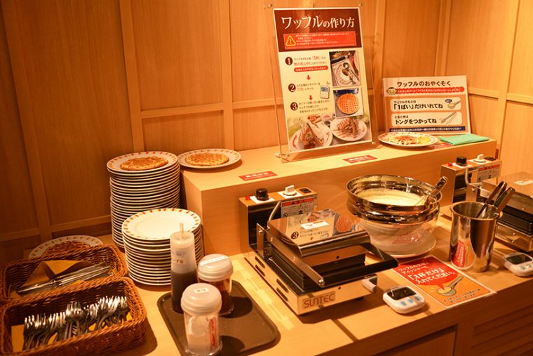 ↑自家製ワッフルを作ることも可能。ほかのスイーツと組み合わせれば、楽しみ方は無限に広がります