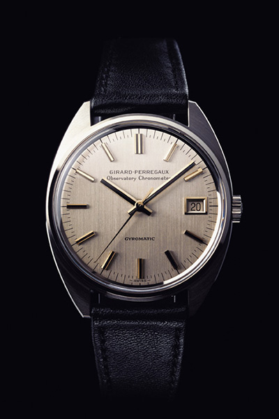 ↑毎時3万6000振動のハイビートムーブメント「ジャイロマティック」を搭載した1966年製モデル