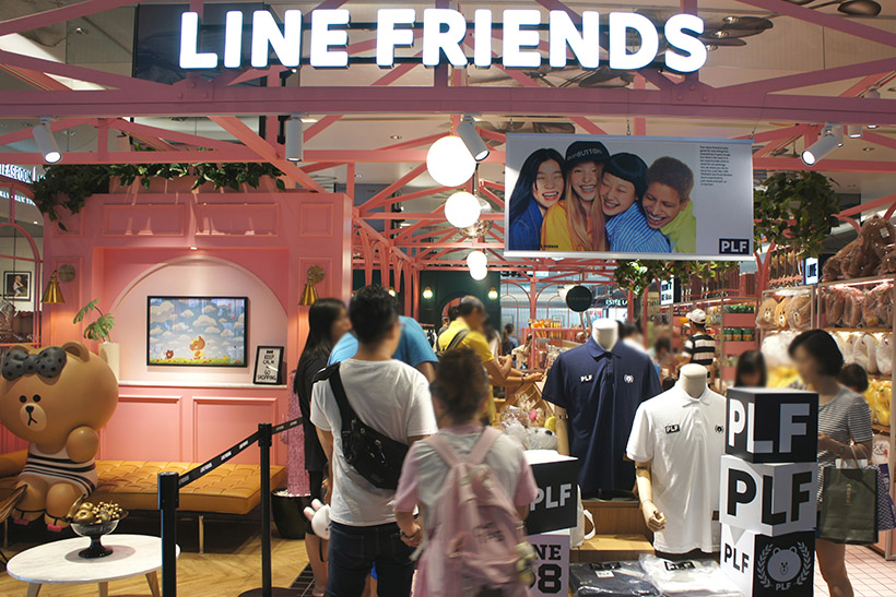 ↑LINEグッズは台湾でも人気