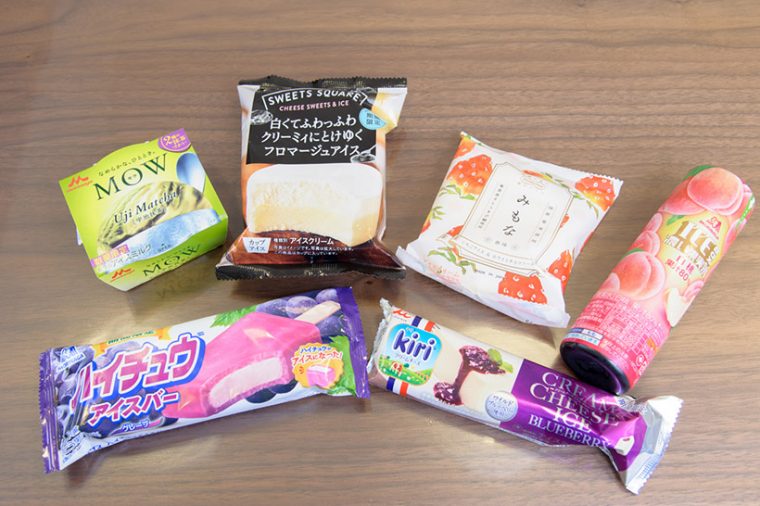 ↑今回食べるアイスはなんと6種類