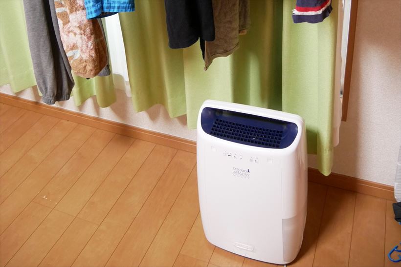 ↑真上に送風するので、洗濯物の真下に置くのがベスト