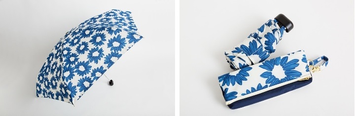 「w.p.c./折り畳み傘 マーガレットミニブルー」2484円