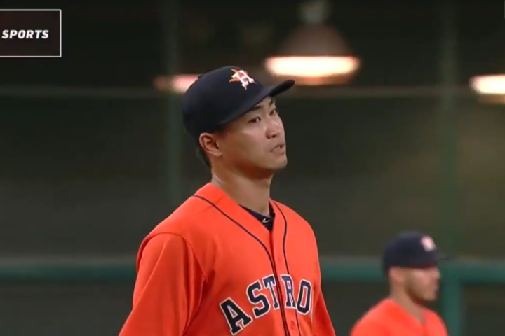 青木宣親、メジャーでまさかのピッチャーに! 新人王最有力候補を抑えた後の表情がいい