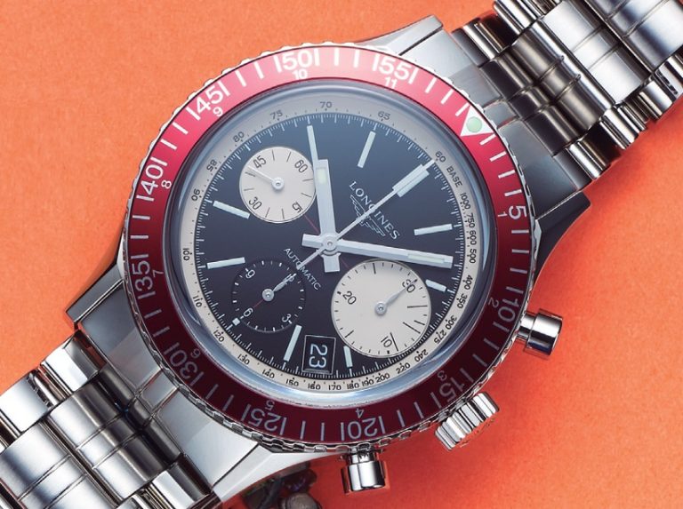 ↑ロンジン「ロンジン ヘリテージ ダイバー 1967」41万400円/Ref.L2.808.4.52.6/自動巻き/30気圧防水