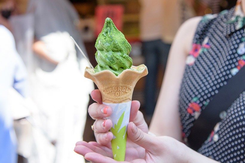 ↑抹茶っ茶ソフトクリームプレミアム(600円)