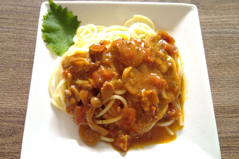 ↑4種類のソースのなかでも一番具材が多いソース。食べ応えがあります