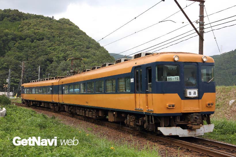 ↑16000系は元近畿日本鉄道の南大阪線を走っていた車両。大井川鐵道では普通電車として走っている