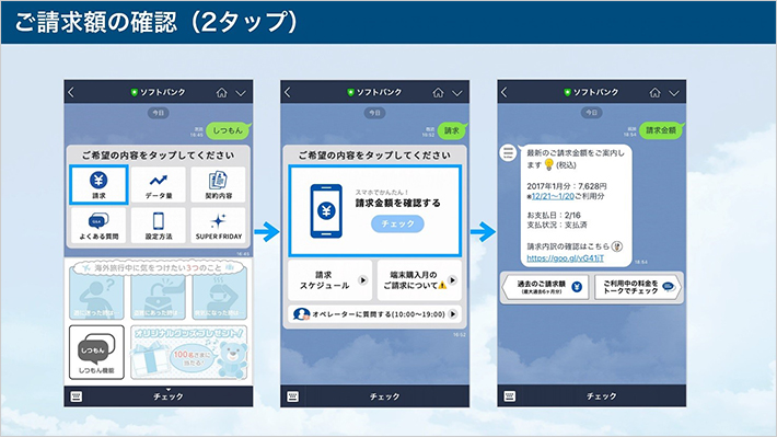 ↑請求金額の確認の手順