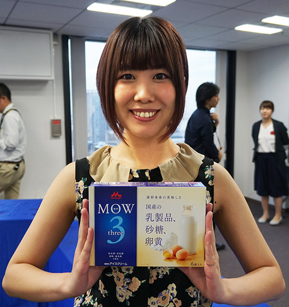 ↑前田さんイチオシの「MOW 3」。3カップ入りの生協宅配専用品です