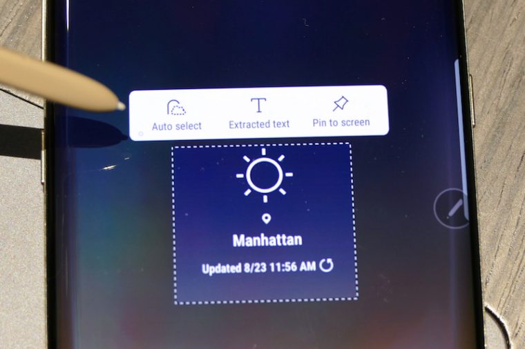 ↑領域を指定して、「Pin to Screen」を選択
