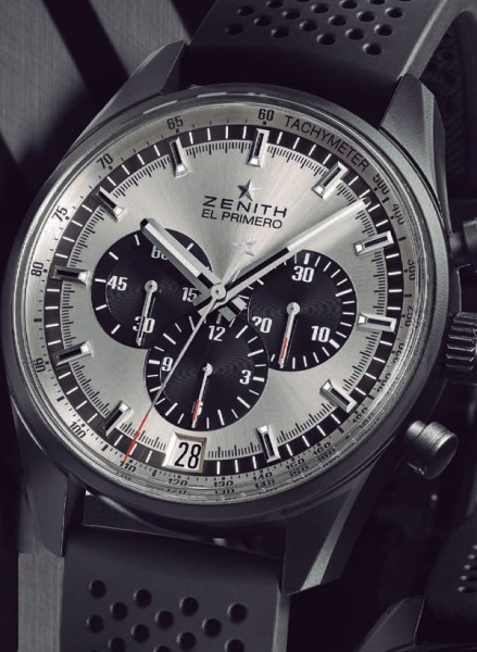 ↑ゼニス「エル・プリメロ36’000VpH」Ref.24.2041.400/01.R576/自動巻き/10気圧防水/直径42㎜、厚さ12.75㎜