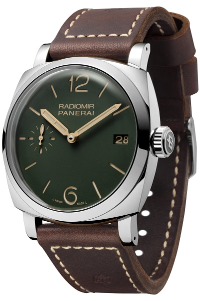 ↑パネライ「ラジオミール1940 スリーデイズ アッチャイオ-47mm」102万6000円/PAM00736/手巻き/10気圧防水/直径 47mm