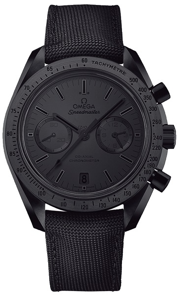 ↑オメガ「ダークサイド・オブ・ザ ムーン ブラック・ブラック」140万4000円/Ref.311.92.44.51.01.005/自動巻き/50m防水/直径44.25mm、厚さ16.14mm