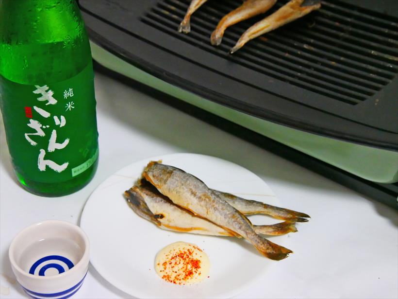 ↑一夜干しなので、うまく焼かないとパサパサになってしまいます。その点、身も小さめで不安でしたが、美味しく焼けました