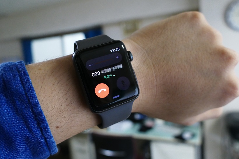 ↑Apple Watchから発信することもできる