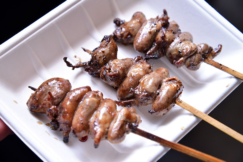 ↑「鳥しき」(目黒)、「焼鳥うの」(奥沢)のハツ