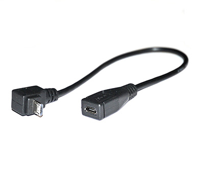 ↑micro USB端子用のL字変換コネクタ