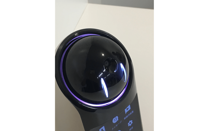 ↑LEDは青白く光り、まばたきのモーションも行います