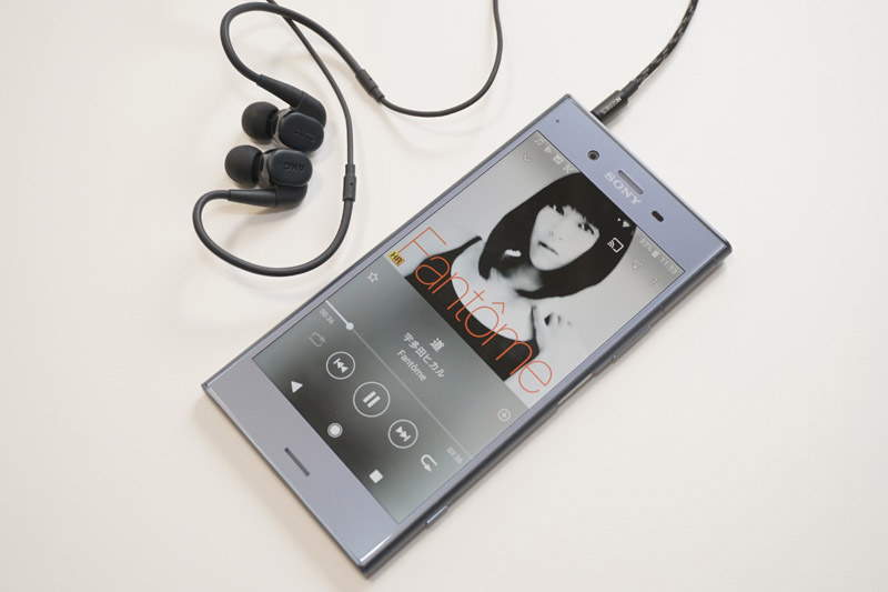 ↑イヤホンでハイレゾ再生を聴き比べた