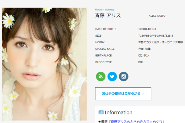 「寿司1貫5000円」「誕生日に100万円」ケタ違いのセレブモデル・斉藤アリスの注目度急増！