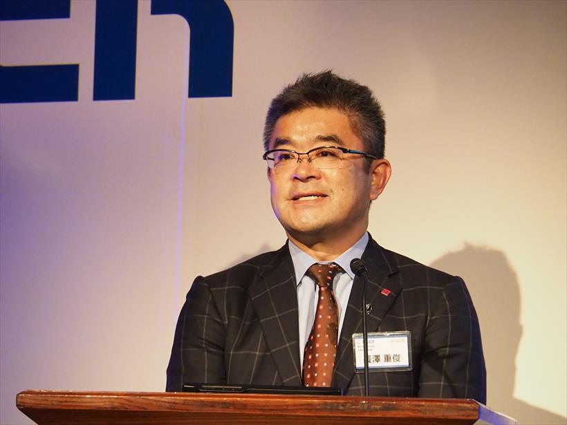 ↑「日本人をさらに元気にするのが、水溶性食物繊維を多く含んだ大麦だ」と語るはくばくの長澤重俊社長