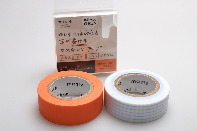 ↑マークス「マステ 水性ペンで書けるマスキングテープ」小巻サイズ 6色 各388円