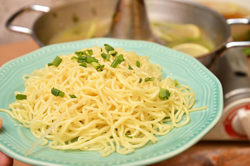 ↑〆は「バーミン」という卵麺、またはおじやから選べます